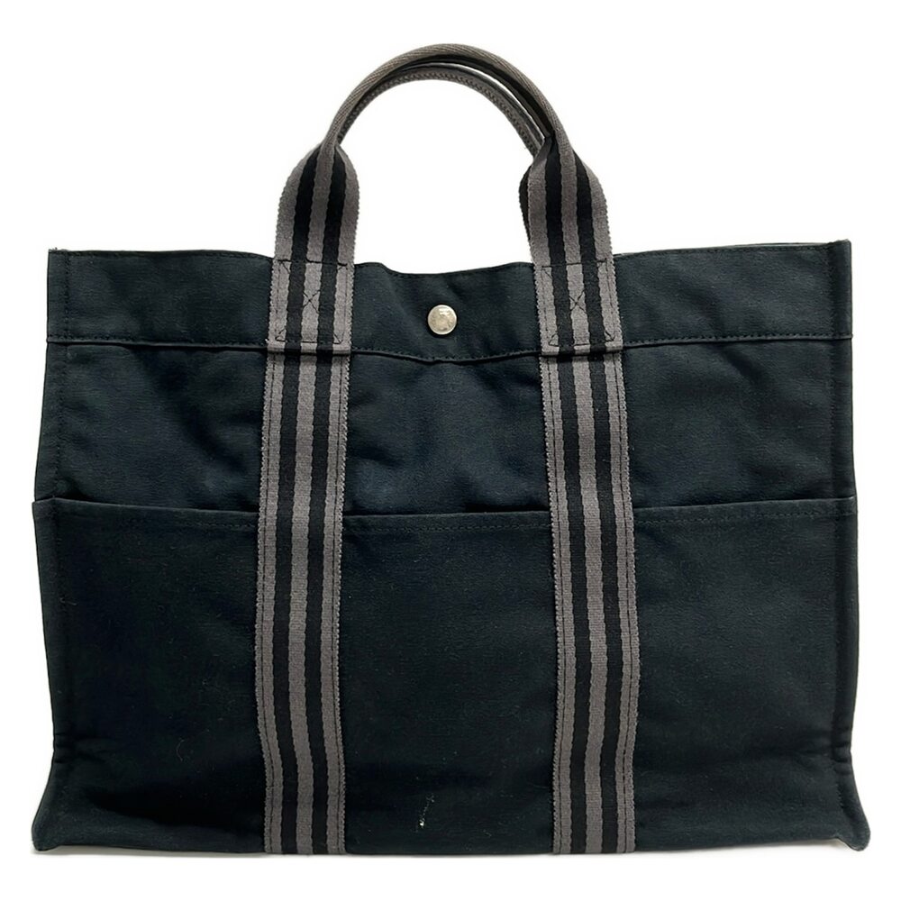 Hermès Fourre Tout Tote PM Tote Bag Black Dark Gray